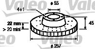 186451 VALEO Тормозной диск