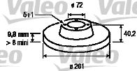 186458 VALEO Тормозной диск