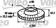 186613 VALEO Тормозной диск