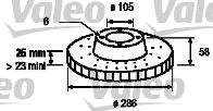 186645 VALEO Тормозной диск