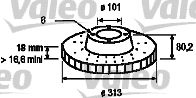 186685 VALEO Тормозной диск