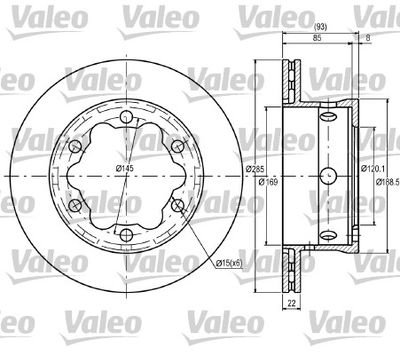 187081 VALEO Тормозной диск