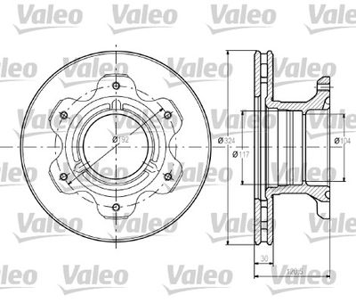 187110 VALEO Тормозной диск