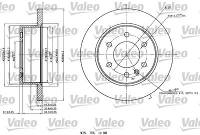 187142 VALEO Тормозной диск