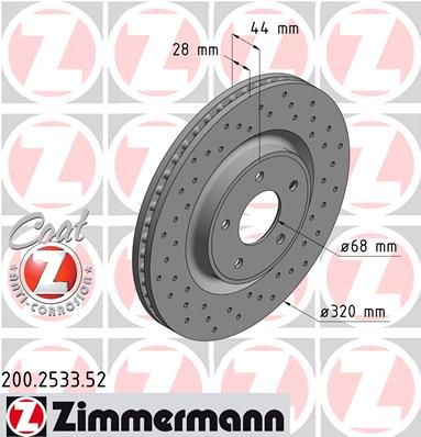 200253352 ZIMMERMANN Тормозной диск