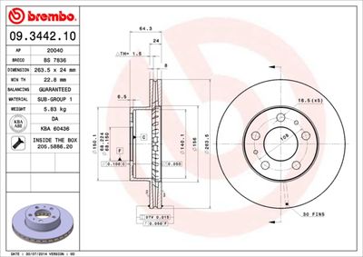 BS7836 BRECO Тормозной диск