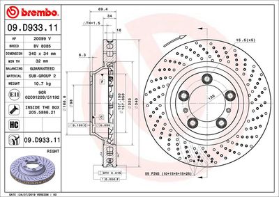 BV8085 BRECO Тормозной диск