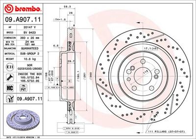 BV9423 BRECO Тормозной диск