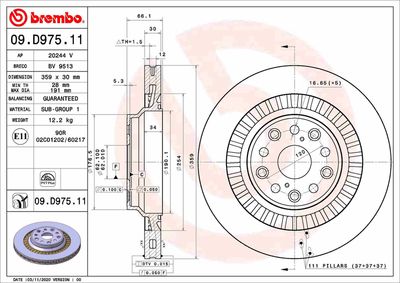 BV9513 BRECO Тормозной диск