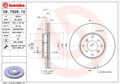 BS8379 BRECO Тормозной диск