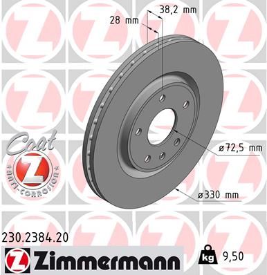 230238420 ZIMMERMANN Тормозной диск