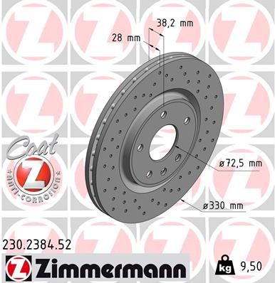 230238452 ZIMMERMANN Тормозной диск