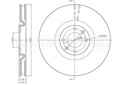 231483C METELLI Тормозной диск