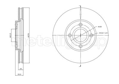 231768C METELLI Тормозной диск