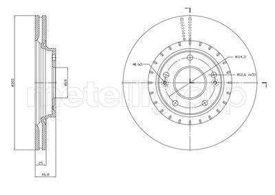 231818C METELLI Тормозной диск