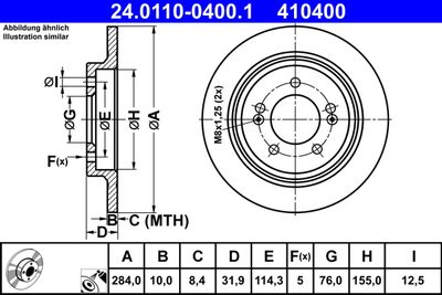 24011004001 ATE Тормозной диск