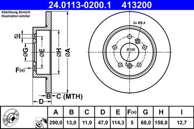 24011302001 ATE Тормозной диск