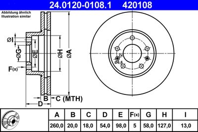 24012001081 ATE Тормозной диск