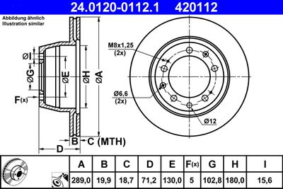 24012001121 ATE Тормозной диск