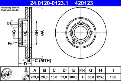 24012001231 ATE Тормозной диск