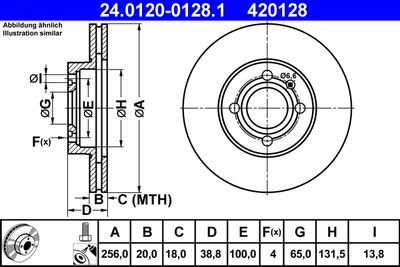 24012001281 ATE Тормозной диск