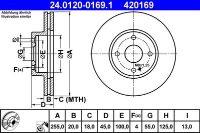 24012001691 ATE Тормозной диск