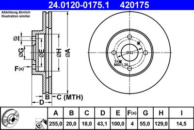 24012001751 ATE Тормозной диск