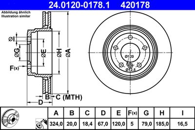 24012001781 ATE Тормозной диск