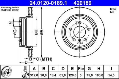 24012001891 ATE Тормозной диск