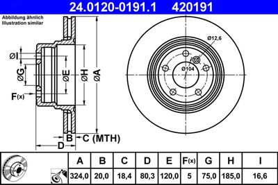 24012001911 ATE Тормозной диск