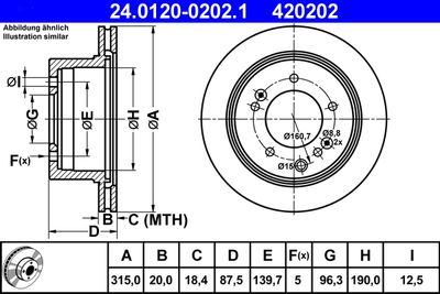 24012002021 ATE Тормозной диск