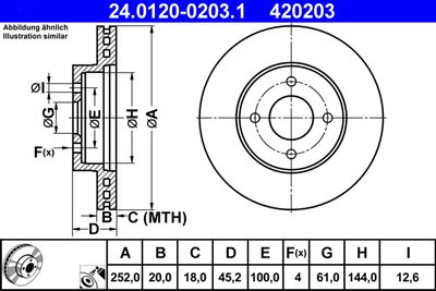 24012002031 ATE Тормозной диск