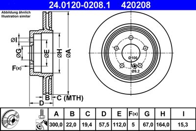 24012002081 ATE Тормозной диск