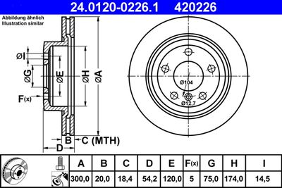 24012002261 ATE Тормозной диск