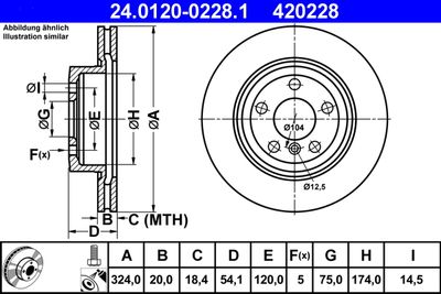 24012002281 ATE Тормозной диск