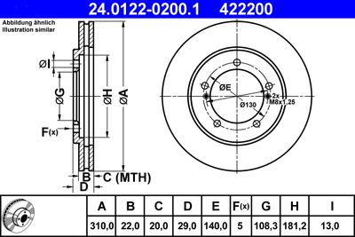 24012202001 ATE Тормозной диск