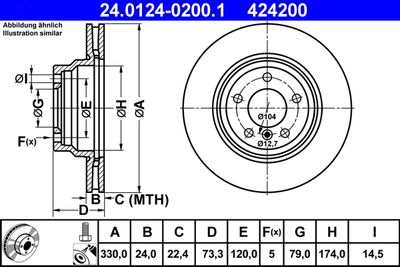 24012402001 ATE Тормозной диск