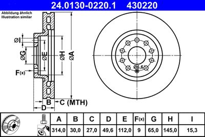 24013002201 ATE Тормозной диск