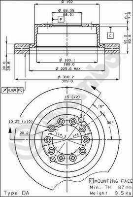 BS7885 BRECO Тормозной диск