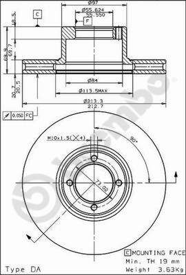 09493310 BREMBO Тормозной диск