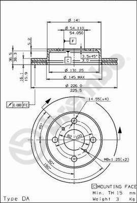 09569310 BREMBO Тормозной диск