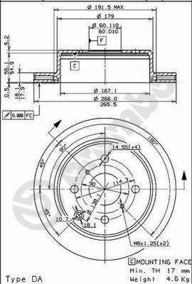 BS8103 BRECO Тормозной диск