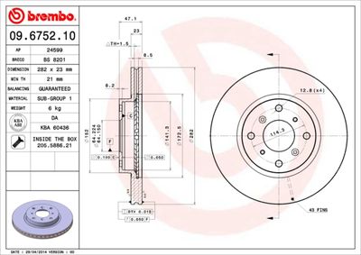 09675210 BREMBO Тормозной диск