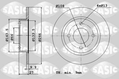 2464884J SASIC Тормозной диск