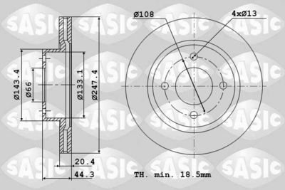 2464904J SASIC Тормозной диск