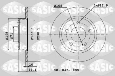 2464F14J SASIC Тормозной диск