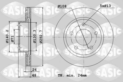 2464F64J SASIC Тормозной диск