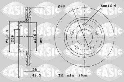 2464P24J SASIC Тормозной диск