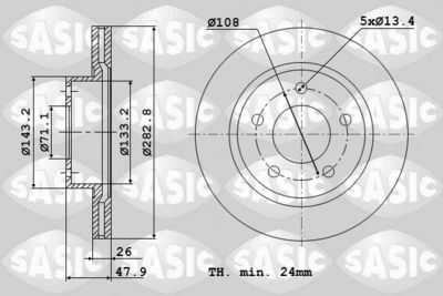 2464P74J SASIC Тормозной диск