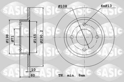 2464T64J SASIC Тормозной диск